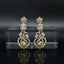 Glamorous White American Diamond Earrings with Square Top