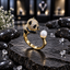 Gold-Tone Panda Ring with White Pearl-Look Bead