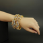 Gold Plated Champagne Stone & Cubic Zirconia Bangle