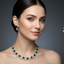 *Luxury Emerald & Diamond Bridal/Event Necklace & Earring Set