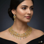 Dual-Tone Gold & Silver Leaf Design Choker Necklace Set Gold & Silver Leaf Choker Set – Rs. 8,550