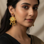 Festive Indian Gold Look Earrings – Traditional Ruby Emerald Temple Style Jewelry