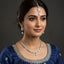 Silver Tone Zirconia Jewelry Set – Necklace, Earrings & Tikka | Indian Wedding & Ethnic