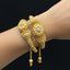Traditional Gold-Tone Bridal Kada Bangles (Pair)