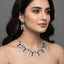American Diamond Purple Stone Necklace & Earrings Set – Rs. 3850