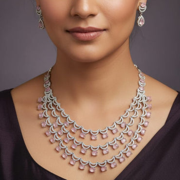 Rose Quartz Dream Scalloped Bridal Set – Rs. 9,250