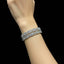 Silver‑Tone American Diamond Rectangle Link Bangles Set - Rs. 2950