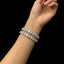 Silver‑Tone American Diamond Oval Bangles Set - Rs. 2950