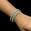 Silver‑Tone American Diamond Interlinked Bangles Set - Rs. 2950