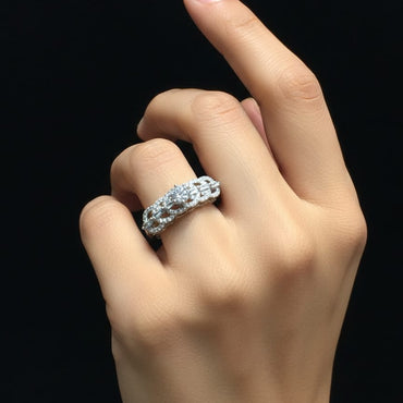 Cubic Zirconia Chain Style Ring – Rs. 850