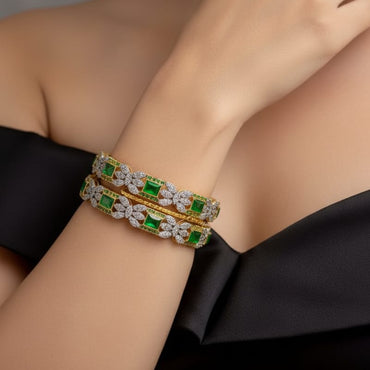 Traditional gold-plated ruby stone bracelet set with intricate design, priced Rs. 3850