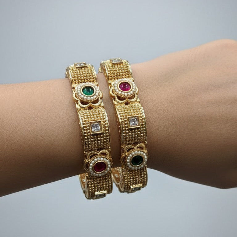 Rajwari Heritage Gold Bangles – Rs. 2450