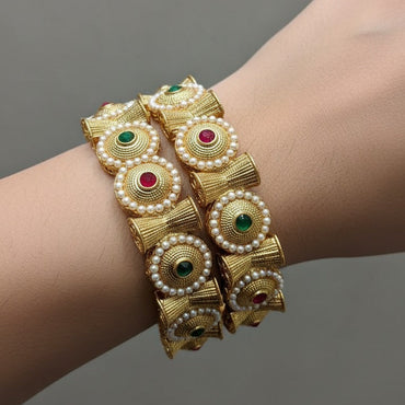 Pearl Stone Bangle Set – Rs. 2150