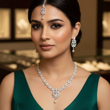 American Diamond Necklace Set – Rs. 2950