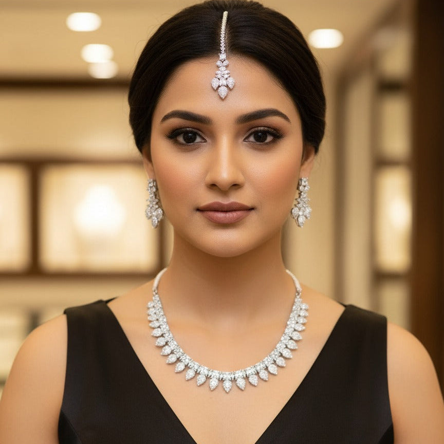 American Diamond Necklace Set – Rs. 3450
