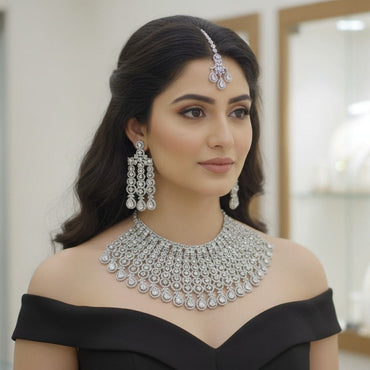 Bridal AD Necklace Set – Rs. 16,500
