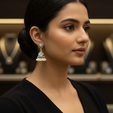 Pearl Jhumka Earrings – Rs. 450