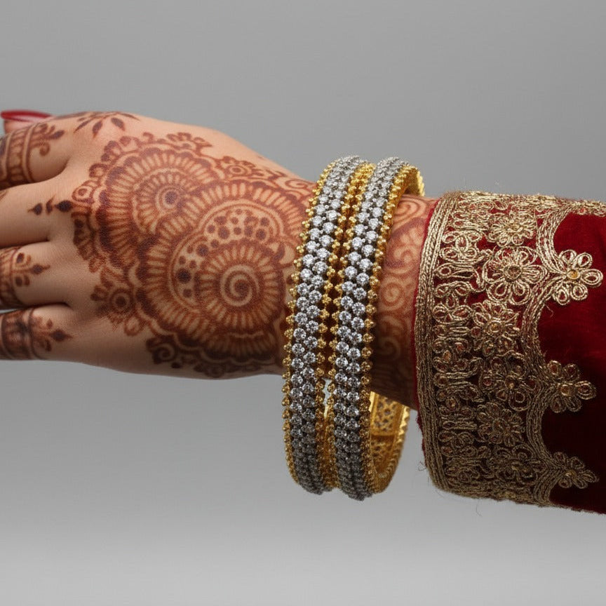 Gold Plated Zircon Bangles – Rs. 3650