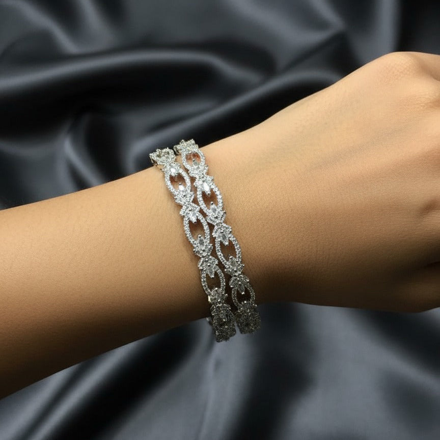 AD Silver Bangles – Rs. 2650