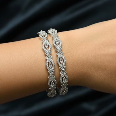 Silver AD Infinity Bangles – Rs. 2850