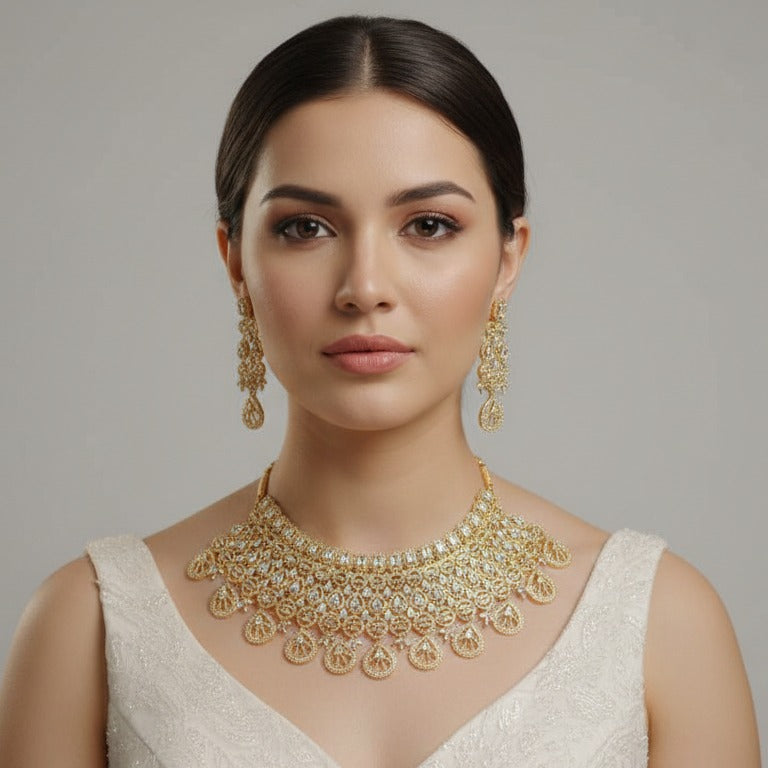 American Diamond Necklace Set – Rs. 16,500