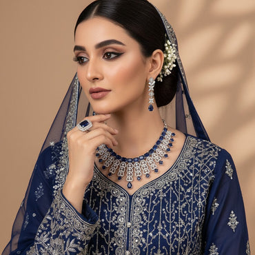 Blue AD Necklace Set – Rs. 5,150