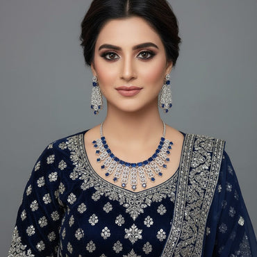 Regency Azure Sapphire Bridal Set - Rs 5250
