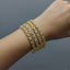 Gilded Lattice Crystal Bangle Set