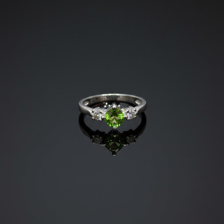 Verdant Green Solitaire Ring - Rs 250