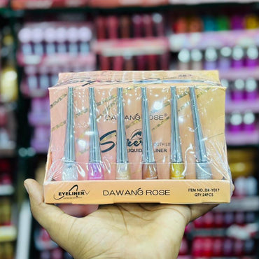 DAWANG ROSE Smooth Liquid Eyeliner – Long Lasting Waterproof Precision Eye Liner | 24 PCS Display Makeup Set