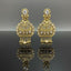 The Heritage Petal: Antique Gold Floral Fringe Drop Earrings
