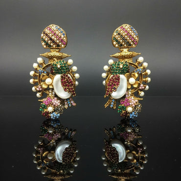 Rainbow Bird Artisan Earrings