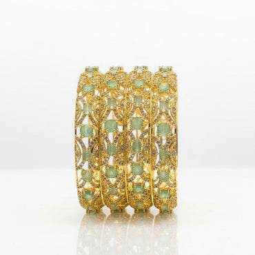 Destiny Emerald Regal Bangles Set