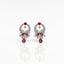 Crimson Petal Drop Earrings