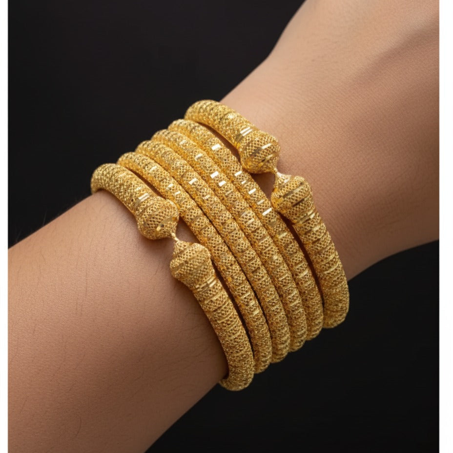 Luxury Gold Plated Traditional Bangles Set