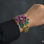 Royal Floral Gold Plated Antique Kara Bracelet