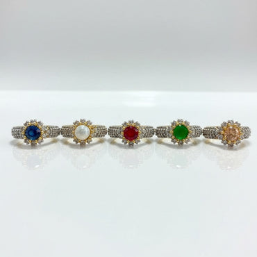 American Diamond Gold Plated Classic Ring