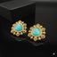 American Diamond Gold Plated Stud Earrings