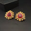 American Diamond Gold Plated Stud Earrings