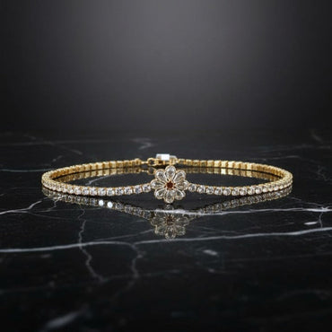 Elegant Floral Crystal Bracelet – Eid Gift Collection
