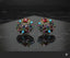 Gold Plated Traditional Earrings – Multicolor Statement Studs