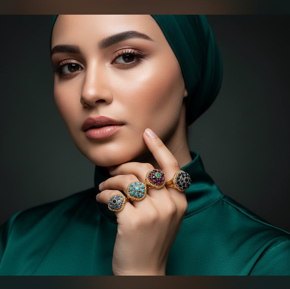 Gold Plated Size Adjustable Traditional Ring