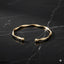 Minimalist Gold Twist Open Cuff Bracelet