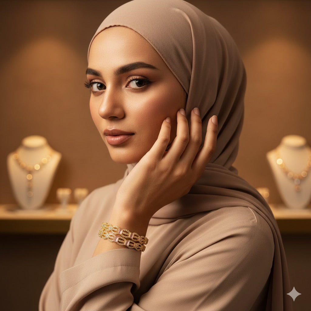 Luxury AD Pink Stone Bangles