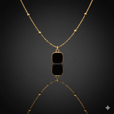 Minimalist Black Pendant Necklace