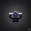 Elegant Purple Crystal Ring