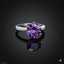 Elegant Purple Crystal Ring