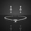 Luxury AD Silver Stylish Necklace Set