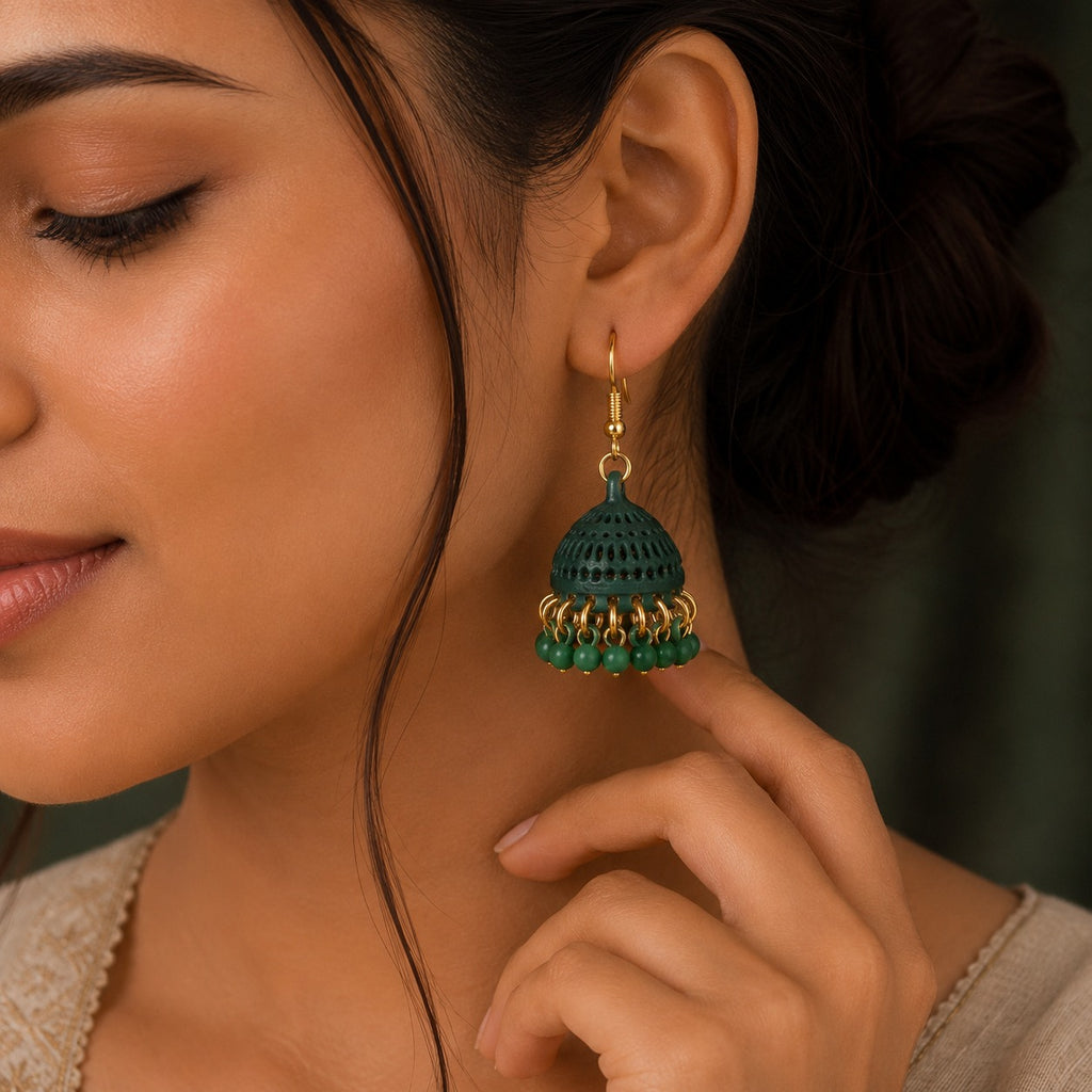 White Pearl Jhumka – Rs. 550