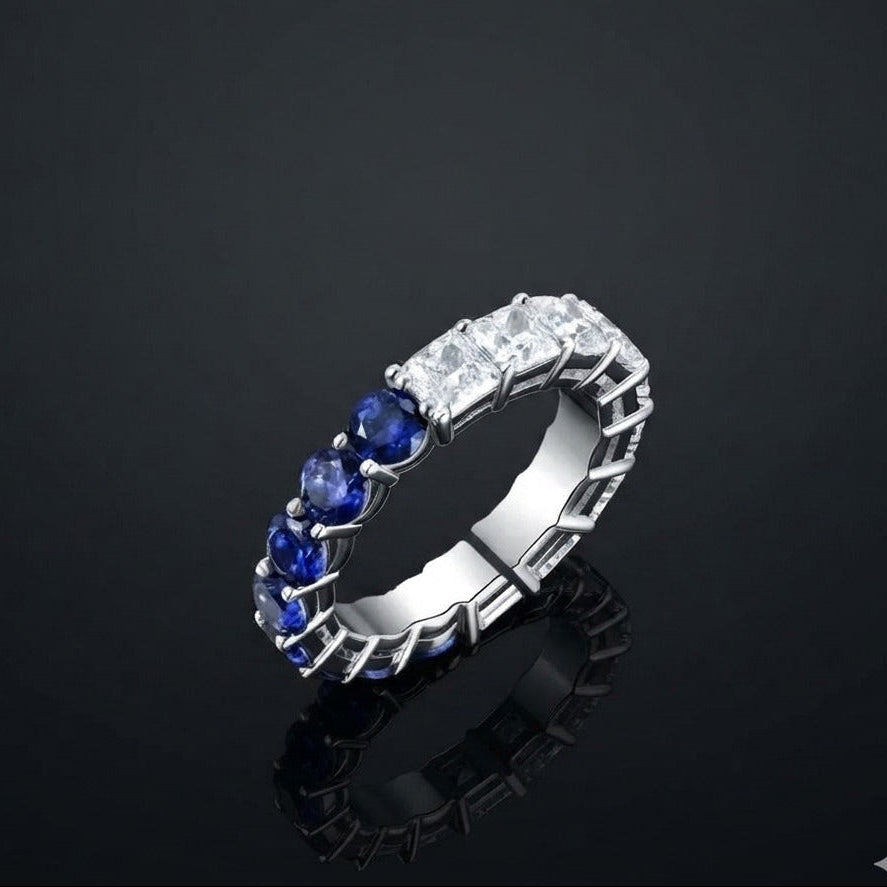 Blue Sapphire Crystal Ring – Rs. 1450